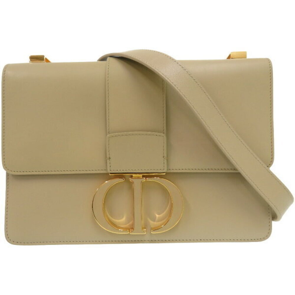 Dior Montagne Shoulder Bag Leather Beige